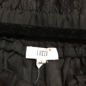 Lucca Couture Tops - Lucca off shoulder sheer top small black Lucca Couture Tops - Lucca off shoulder sheer top small black